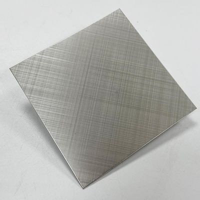 1.0mm Silver Cross Hairline Stainless Steel Sheet For Kitchen Wall Panels